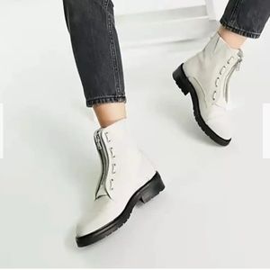 All Saints White Leather Sneakers